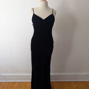 Ralph Lauren Elegant Royal Blue Velvet Evening Gown Size 6